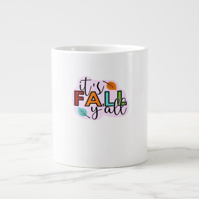 It’s Fall Y’all Casual Funny Large Coffee Mug (Front)