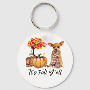 It’s Fall Y’all Chihuahua Dog Halloween Keychain