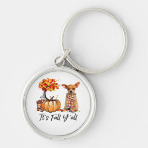 It’s Fall Y’all Chihuahua Dog Halloween Keychain