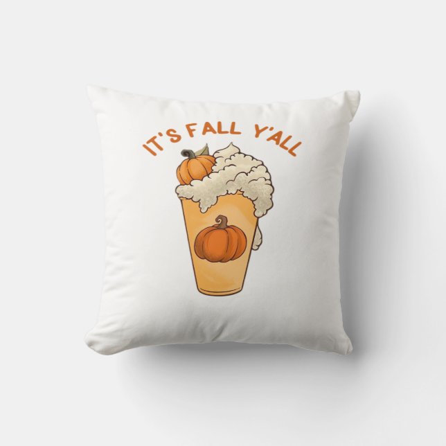 It’s Fall Y’all Classic Retro Throw Pillow (Front)