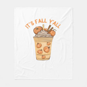 It’s Fall Y’all Cool Retro Fleece Blanket