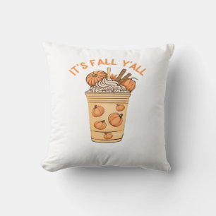 It’s Fall Y’all Cool Retro Throw Pillow