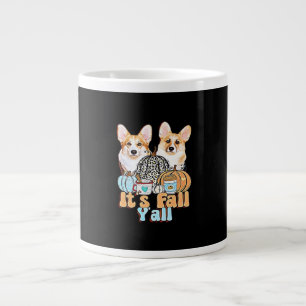 It’s Fall Y’all Corgis Unique Aesthetic Large Coffee Mug
