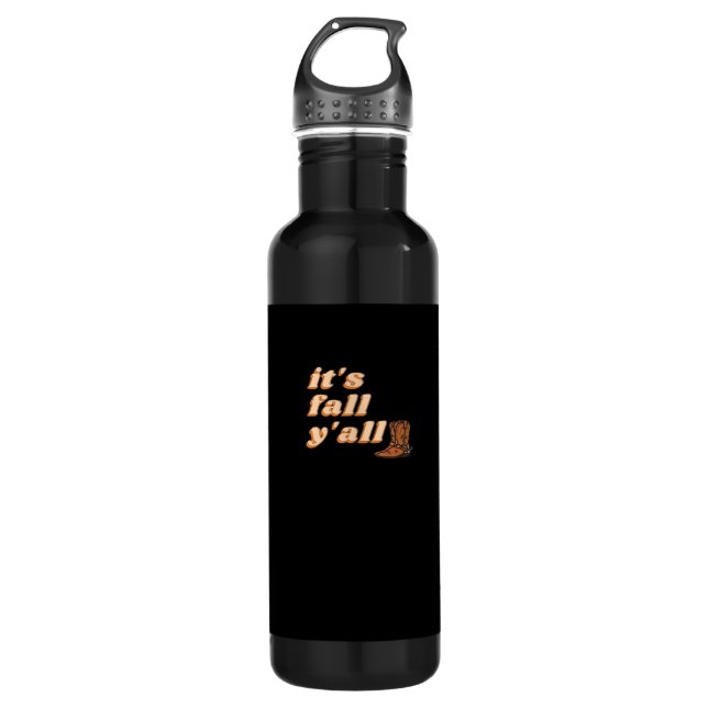 It’s Fall Y’all Cowboy Boots Autumn 710 Ml Water Bottle (Front)