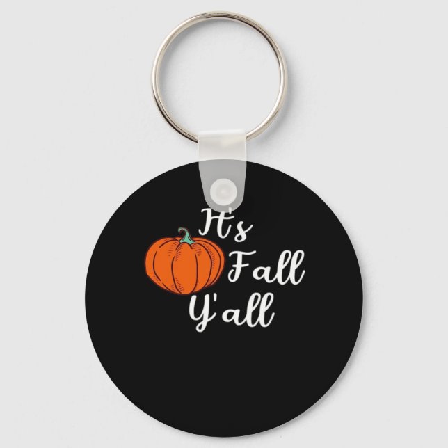 It’s Fall Y’all Cute Fall Aesthetic Style Keychain (Front)