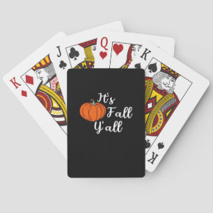 It’s Fall Y’all Cute Fall Aesthetic Style Playing Cards