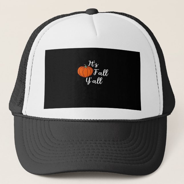 It’s Fall Y’all Cute Fall Aesthetic Style Trucker Hat (Front)