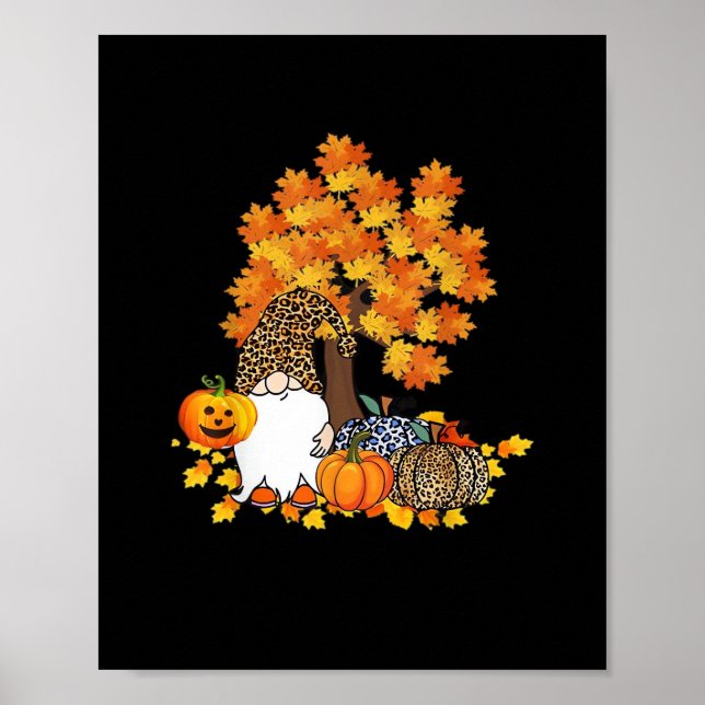 It’s Fall Y’all Cute Gnomes Pumpkin Autumn Poster (Front)