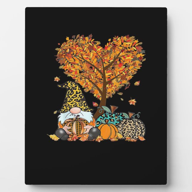 It’s Fall Y’all Cute Gnomes Pumpkin Autumn Tree Fa Plaque (Front)