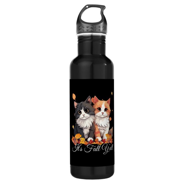 It’s Fall Y’all Cute Kittens 710 Ml Water Bottle (Front)