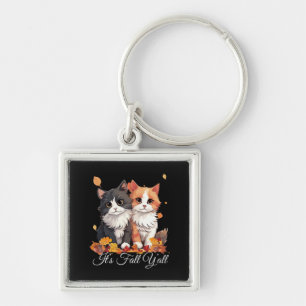 It’s Fall Y’all Cute Kittens Keychain