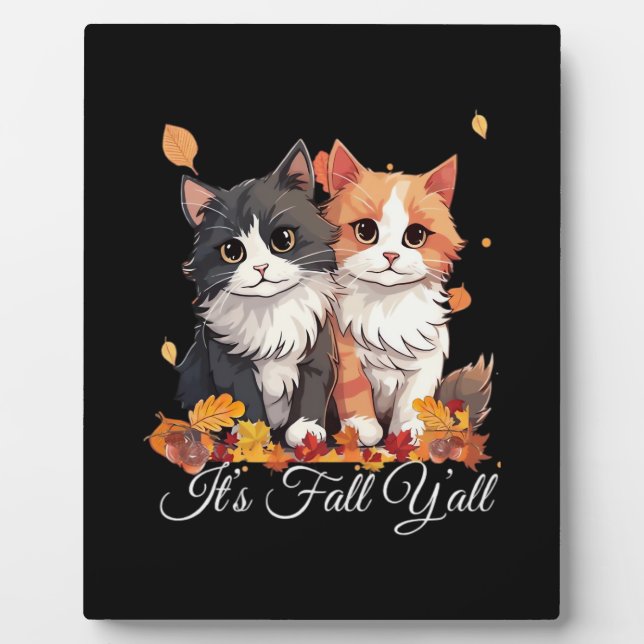 It’s Fall Y’all Cute Kittens Plaque (Front)