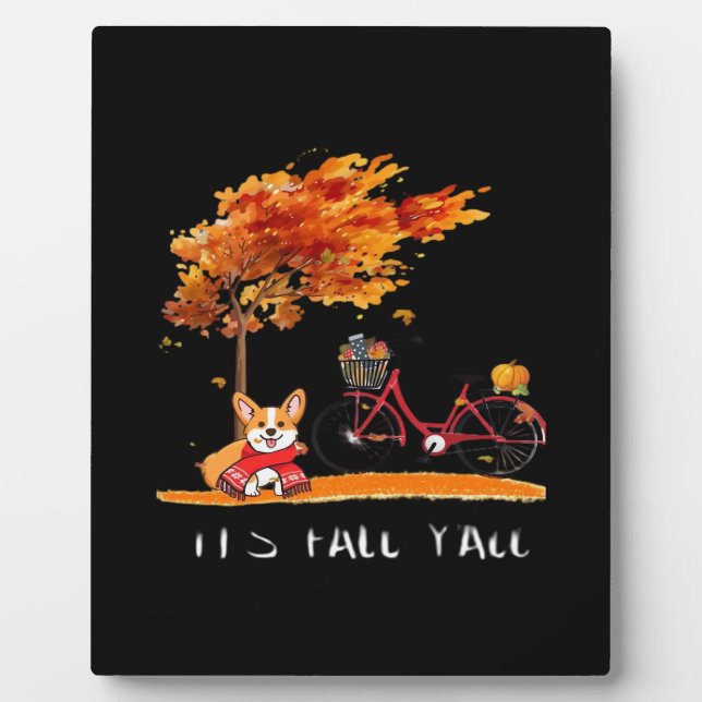 It’s Fall Y’all Dachshund Autumn Costume Plaque (Front)