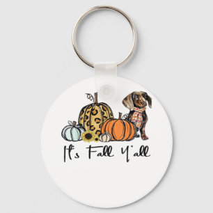 It’s Fall Y’all Dachshund Funny Casual Keychain
