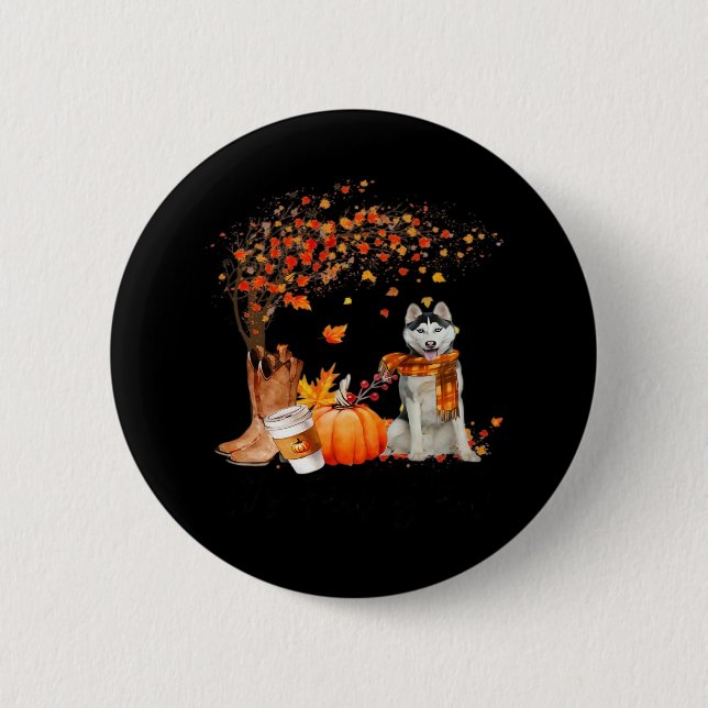 It’s Fall Y’all Dog Thanksgiving Halloween Aesthet 2 Inch Round Button (Front)