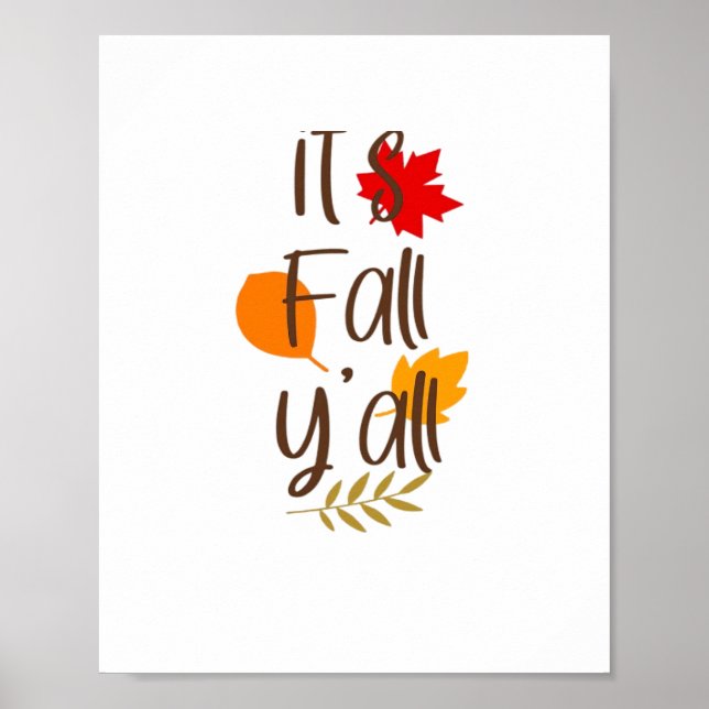 It’s Fall Y’all Essential Cool Unique Poster (Front)