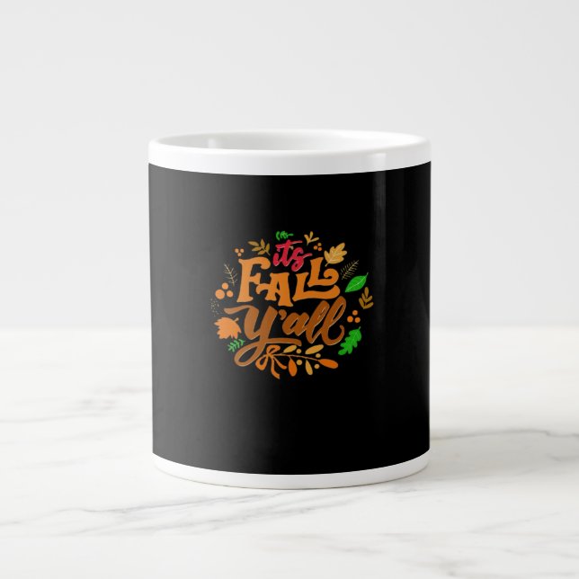 It’s Fall Y’all Essential Retro Classic Large Coffee Mug (Front)