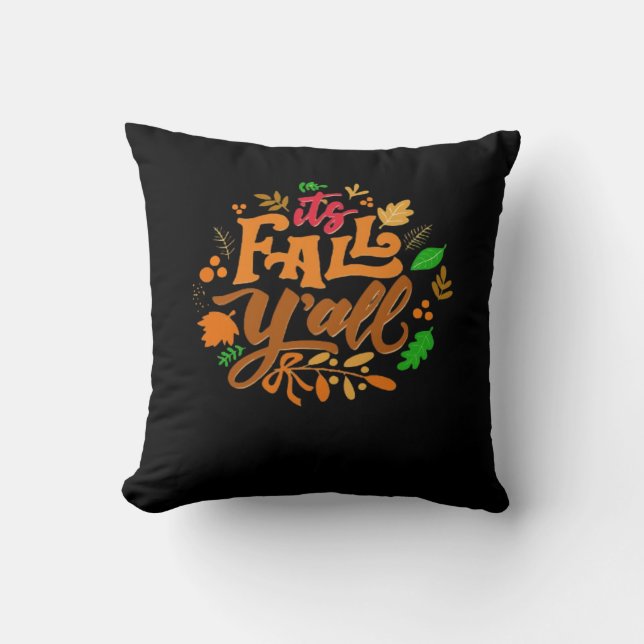 It’s Fall Y’all Essential Retro Classic Throw Pillow (Front)