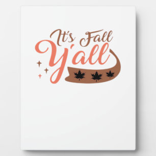 It’s Fall Y’all, Fall Pumpkin Skeleton Creepy Leaf Plaque