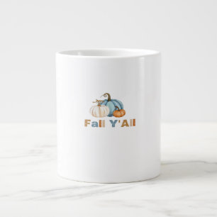 It’s Fall Y’all, Fall Season, Pumpkins Large Coffee Mug