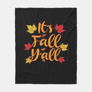 It’s Fall Y’all Funny Autumn Basic Classic Fleece Blanket