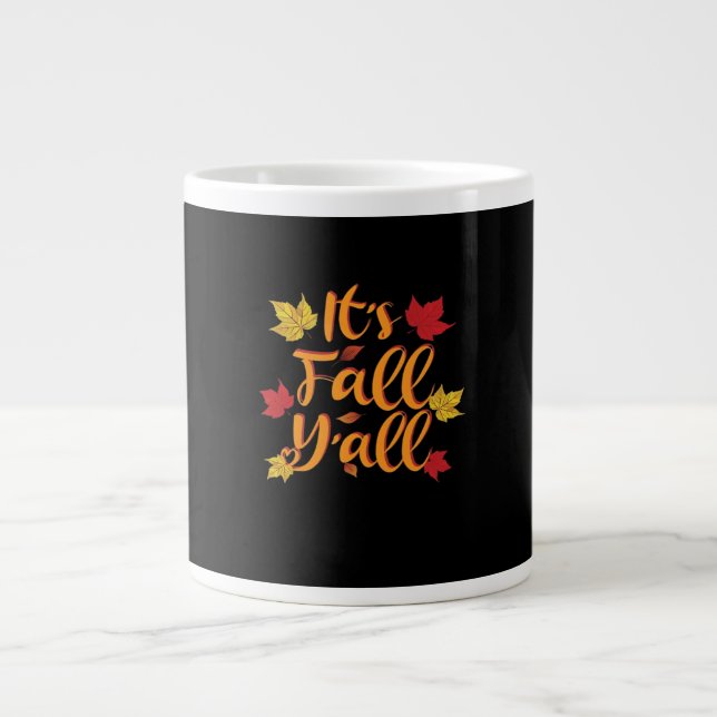 It’s Fall Y’all Funny Autumn Basic Classic Large Coffee Mug (Front)