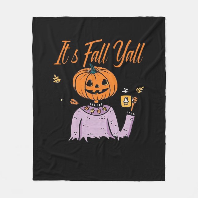 It’s Fall Y’all Funny Fleece Blanket (Front)