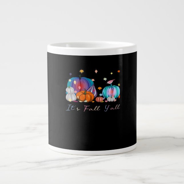 It’s Fall Y’all Funny Magic Halloween Pumpkin Than Large Coffee Mug (Front)