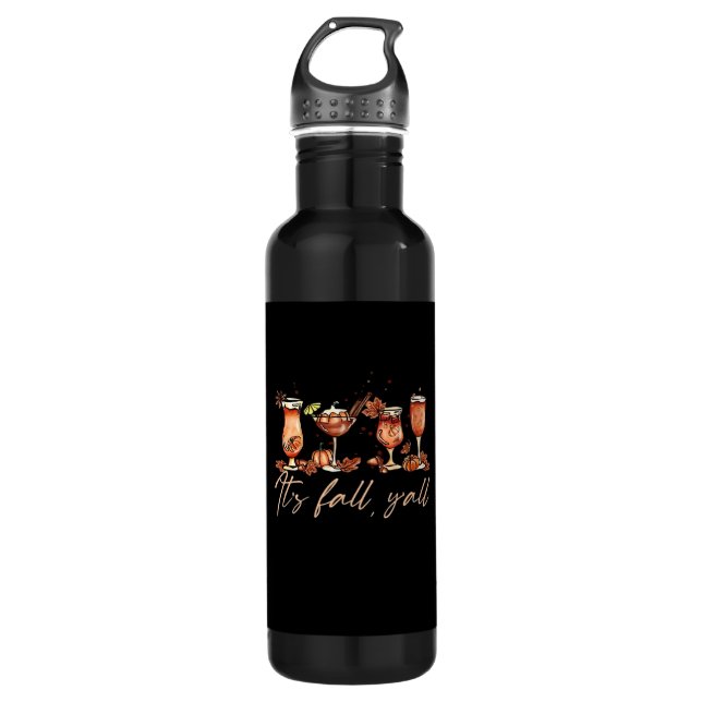It’s Fall Y’all Funny Pumpkin Spice Fall Cocktails 710 Ml Water Bottle (Front)