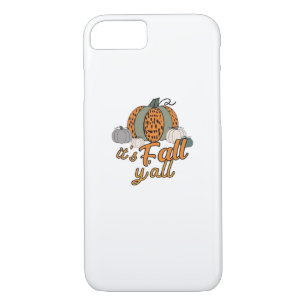 It’s Fall Y’all, Funny Pumpkins Leopard Pattern Case-Mate iPhone Case