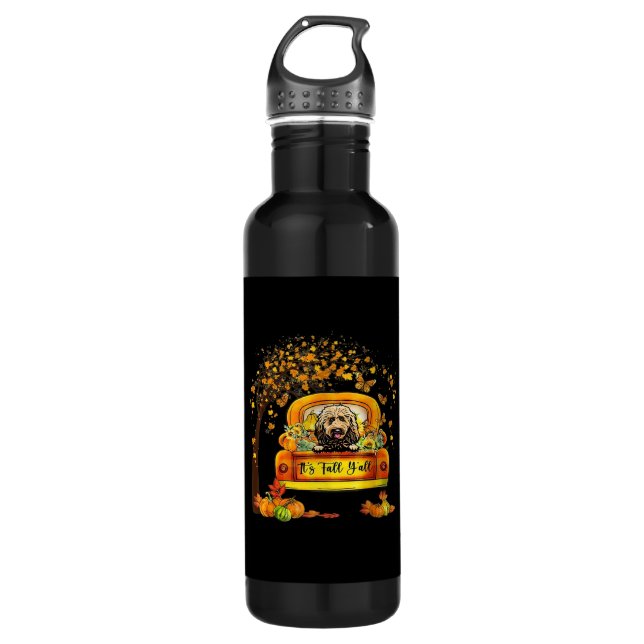 It’s Fall Y’all Goldendoodle Thanksgiving Pumpkin 710 Ml Water Bottle (Front)