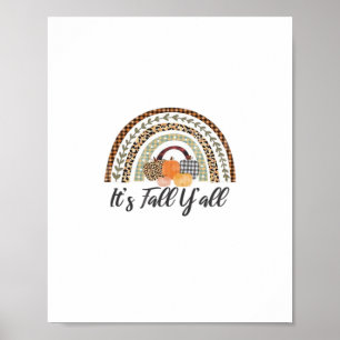 It’s Fall Y’all Graphic Style Poster