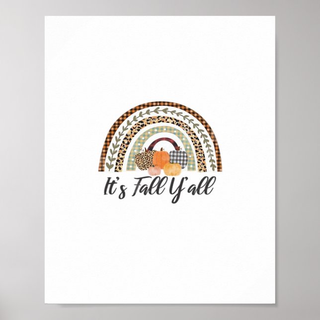 It’s Fall Y’all Graphic Style Poster (Front)