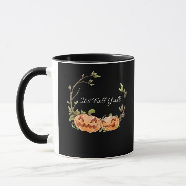 It’s Fall Y’all Halloween Cool Unique Mug (Left)