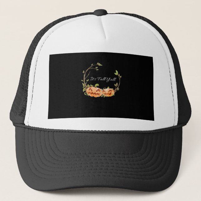 It’s Fall Y’all Halloween Cool Unique Style Trucker Hat (Front)
