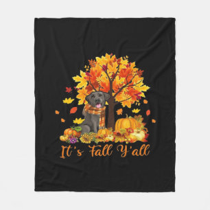 It’s Fall Y’all Halloween Thanksgiving Retro Graph Fleece Blanket