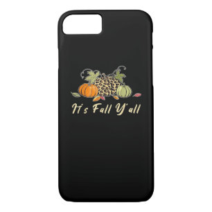 It’s Fall Y’all Happy Autumn Fall Y’all Leopard Pu Case-Mate iPhone Case