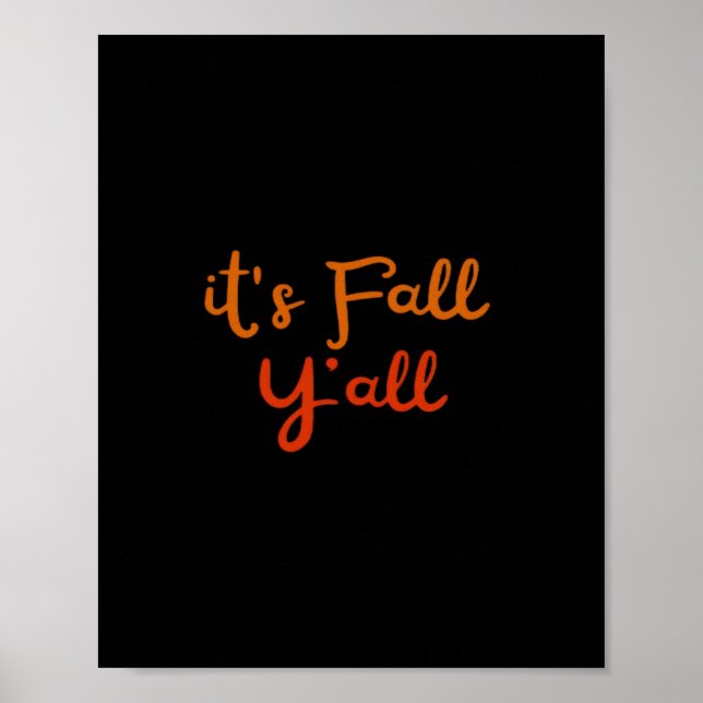 It’s Fall Y’all Happy Fall Y’all Retro Style Poster (Front)