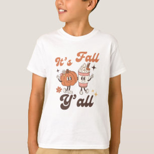 It’s Fall Y’all Kids – Cute Kawaii Pumpkin Spice T-Shirt