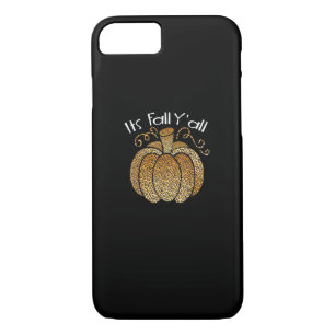 It’s Fall Y’all Leopard Print Pumpkin Rustic Happy Case-Mate iPhone Case