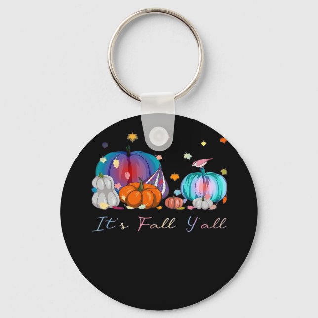 It’s Fall Y’all Magic Pumpkin Autumn Style Keychain (Front)