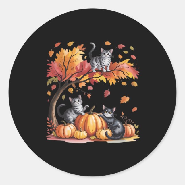 It’s Fall Y’all Minimal Clean Classic Round Sticker (Front)