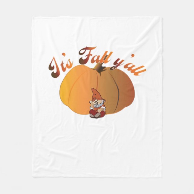 It’s Fall Y’all Minimal Clean Fleece Blanket (Front)