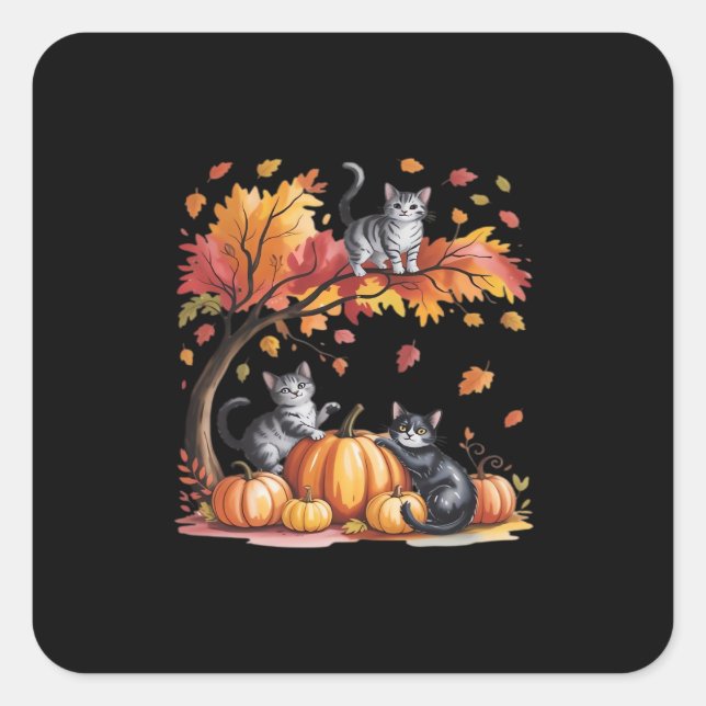It’s Fall Y’all Minimal Clean Square Sticker (Front)