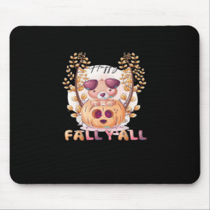 It’s Fall Y’all Pumpkin Autumn Halloween Cat Fall Mouse Pad