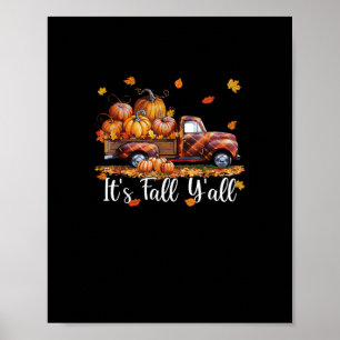 It’s Fall Y’all Pumpkin Autumn Tree Hello Fall Min Poster