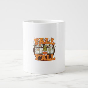 It’s Fall Y’all Pumpkin Gnome Autumn Funny Casual Large Coffee Mug