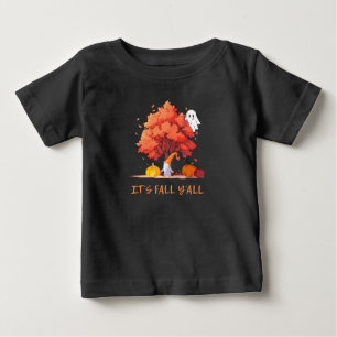 It’s Fall Y’all Pumpkin Gnome Autumn Tree Baby T-Shirt