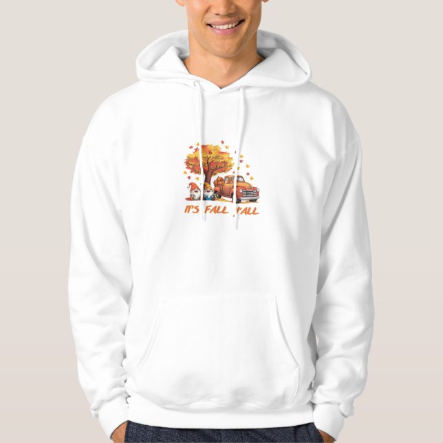 It’s Fall Y’all Pumpkin Gnome Autumn Tree Pumpkin  Hoodie (Front)