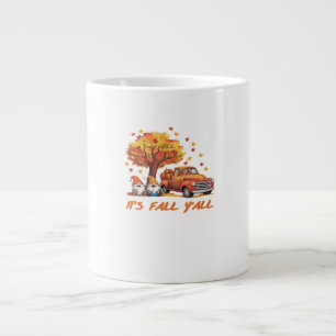It’s Fall Y’all Pumpkin Gnome Autumn Tree Pumpkin  Large Coffee Mug